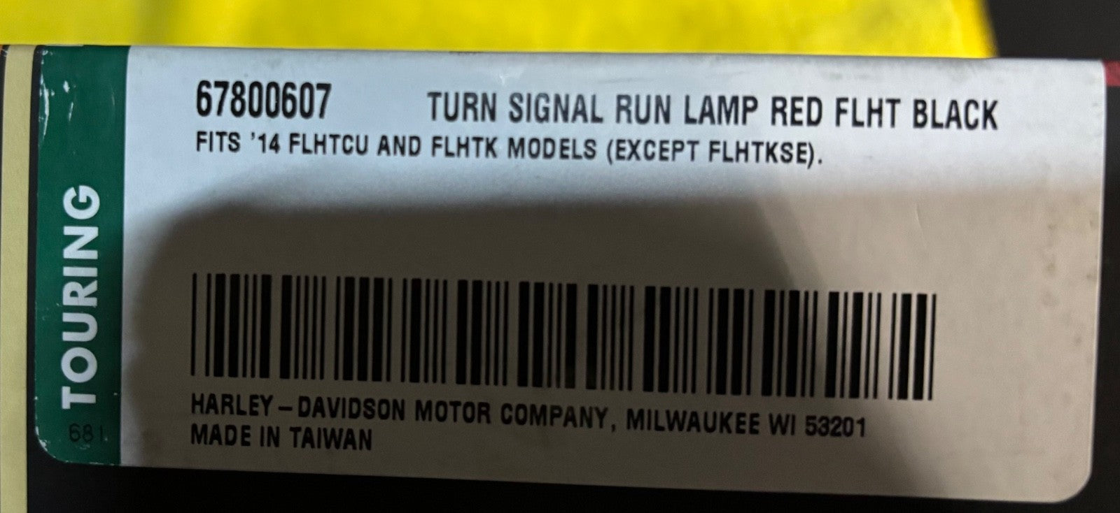 HARLEY-DAVIDSON HD67800607 ELECTRA GLO LED SADDLEBAG RUN/BRAKE/TURN LAMP BLACK HOUSING/RED LENS